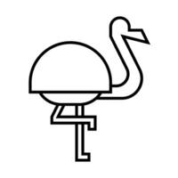 flamingo icon, sign, symbol in line style photo