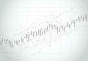 Business candle stick graph chart of stock market investment trading on background design. Bullish point, Trend of graph. Vector illustration