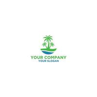 Palm Beach Logo Design Vector