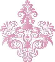 damask ornamental elements retro elegance symmetric shapes vector