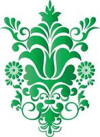 damask ornamental elements retro elegance symmetric shapes vector