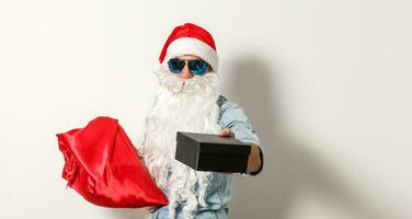 Santa Claus wearing sunglasses. cool santa photo