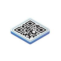 Vector scanning qr code qr code verification landing page 3d icons isolated concept web design website