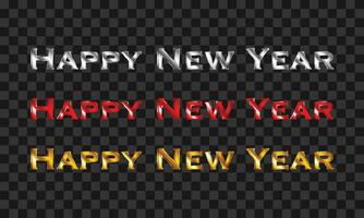 Vector happy new year background with text