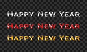 Vector happy new year background with text