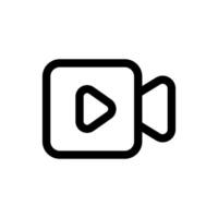 Simple Video Camera icon. The icon can be used for websites, print templates, presentation templates, illustrations, etc vector