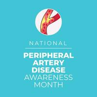 National Peripheral Artery Disease Awareness Month design template good for celebration. ribbon design template. flat design. vector eps 10.