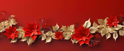 Red and golden flower background photo