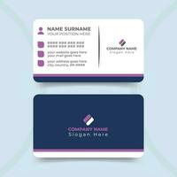 Business card template for corporate brand identity design vector