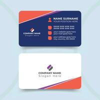 Professional corporate business card design template vector