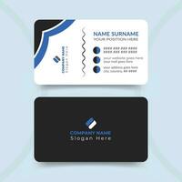 Modern professional business card design template vector