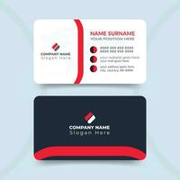 Modern professional business card design template vector