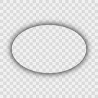 Dark realistic shadow. Oval shadow isolated on background. Vector illustration.