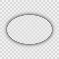 Dark realistic shadow. Oval shadow isolated on background. Vector illustration.