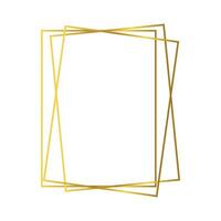 Gold geometric polygonal frame vector