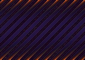 Dark violet and golden abstract tech geometric background vector