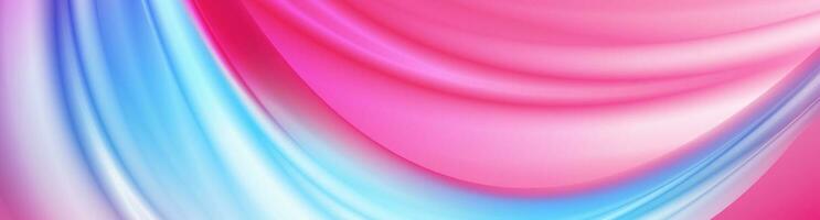 Pink blue smooth blurred waves abstract background vector