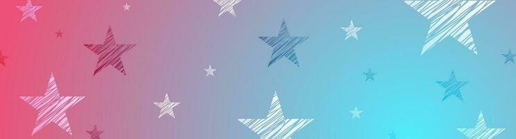 Blue and pink abstract grunge stars modern background vector