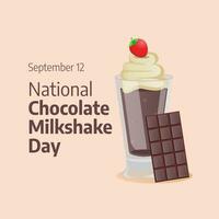 national chocolate milkshake day design template good for celebration usage. chocolate milkshare vector design. chocolate melt design. vector eps 10.