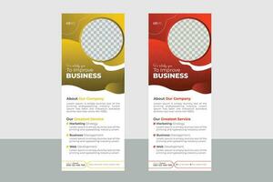 Minimal Business Agency Rollup Banner vector