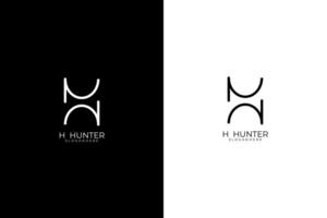 h alfabeto valores letra logo diseño vector