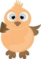 Cartoon character of a cute chicken. vector