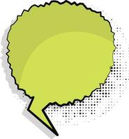 Empty speech bubble in green color. vector