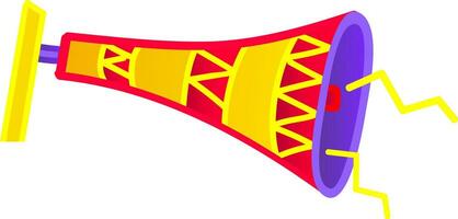 Colorful megaphone on white background. vector