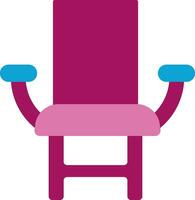 Blank cinema chair in pink color. vector