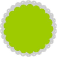 Circular frame in green and grey colors. vector
