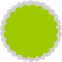 Circular frame in green and grey colors. vector