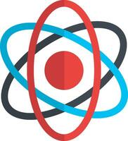 Illustration of atom icon in flat style. vector