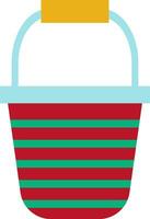 Illustration of a bucket. vector