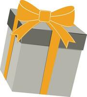 Icon of gift box in flat style. vector