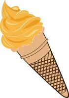 Illustratio of a cone ice cream. vector