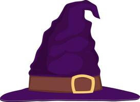 Illustration of purple witch hat. vector
