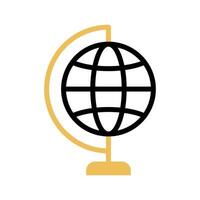 globo icono, global, internacional, tierra. aislado en blanco antecedentes editable. vector