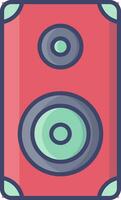 Isolated speaker icon in flat style. vector