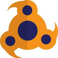 Hand spinner toy icon for stress relief in half shadow. vector