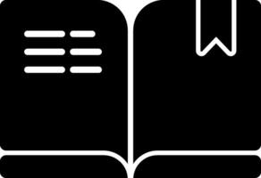 Open book glyph icon in flat style. vector