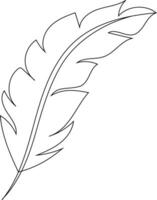 Tropical Leaf Line Art vector