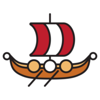 illustratie van viking schip png