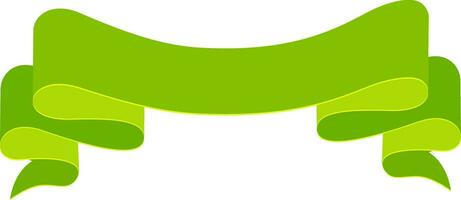 3d green ribbon banner. vector