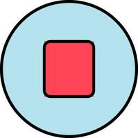 Button icon in red and blue color. vector