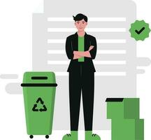 Verified Waste Management Illustration vector