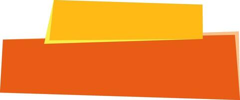 Orange and yellow paper banners design. vector