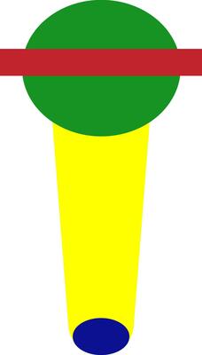 Isolated microphone in flat style.