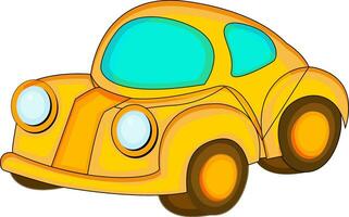 Car in yellow and blue color. vector