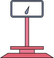 Weight scale machine icon or symbol. vector