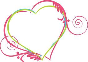 Vector illustration of heart style frame.